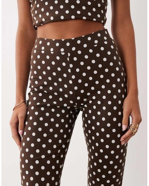 ASOS White Polka Dot Capris legging Co-ord
