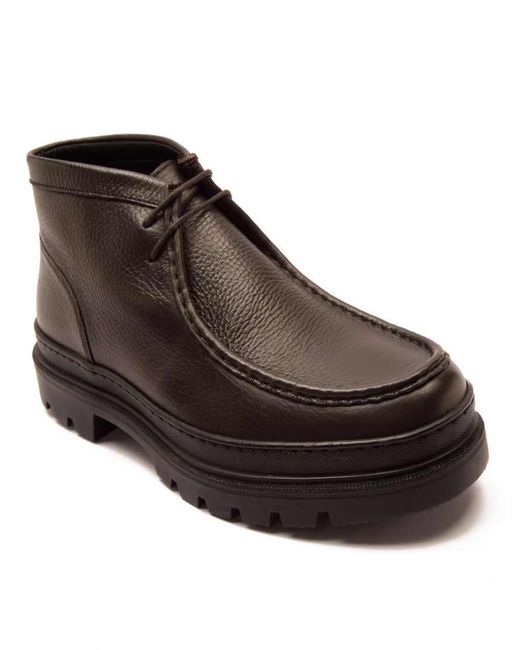 Botines Chukka Marrones Estilo Mocasines De Cuero Para Hombre Iggy De OFF THE HOOK de hombre de color Black