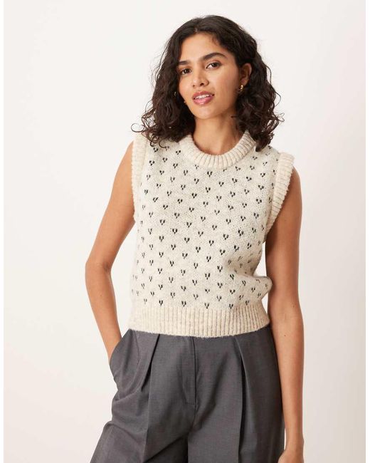 ASOS White Knitted Tank Top
