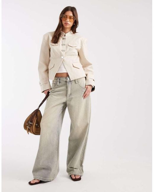 laagam Natural Milou Military Style Jacket
