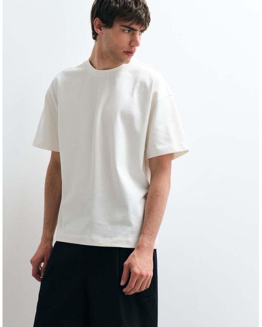 ASOS COLLECTIVE White Super Heavyweight Oversized T-shirt for men