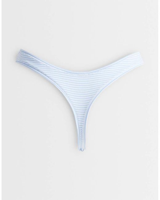 ASOS White 3 Pack Striped Thong