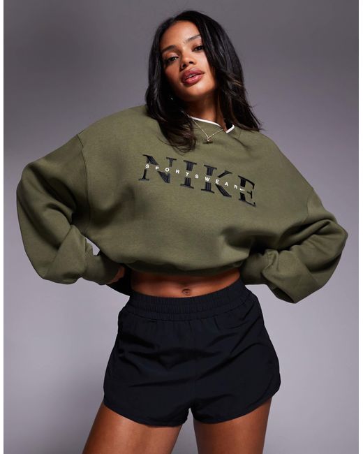 Phoenix fleece gym life - sweat en polaire à logo swoosh - kaki Nike en coloris Green