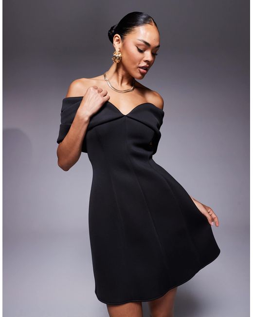 ASOS Blue – minikleid aus neoprenartigem stoff