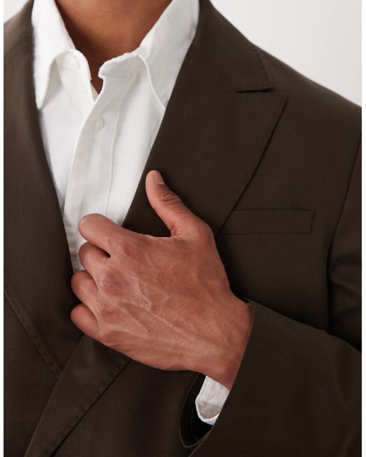 SELECTED Brown Regular Suit Jacket for men
