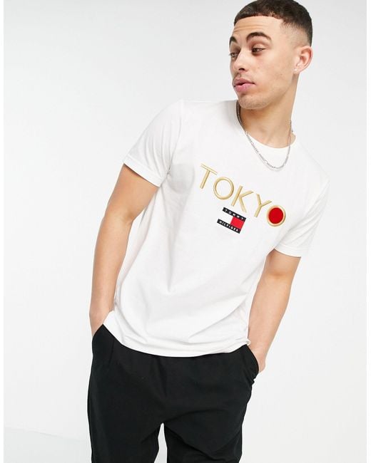 Tommy Hilfiger Japan Tokyo Graphic T-shirt in White for Men | Lyst Australia