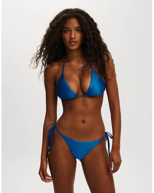 Cotton On Blue String Triangle Bikini Top