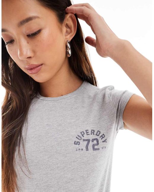 Superdry White Athletic Essential Slub T-Shirt