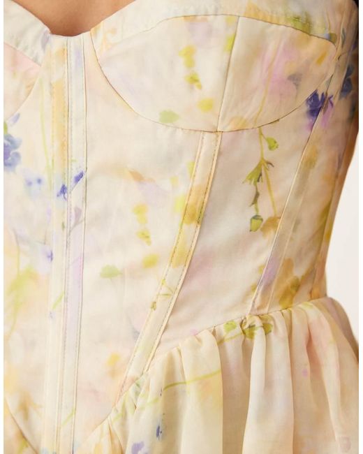 Bardot Natural Ashta Corset Mini Dress