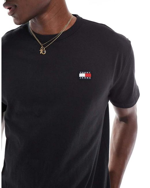 Tommy Hilfiger Black Regular Badge Logo T-shirt for men