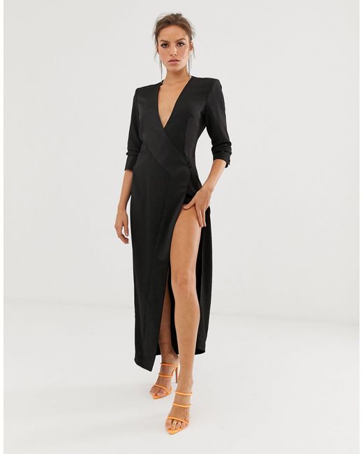 maxi tuxedo dress