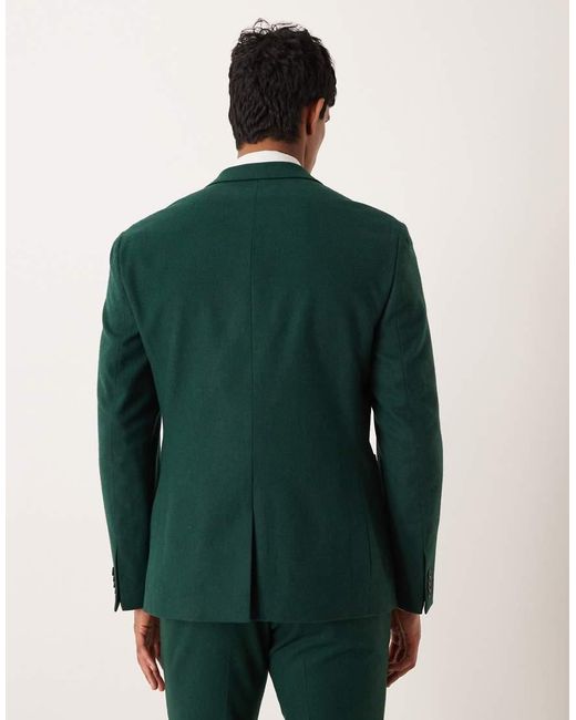 Giacca Da Abito Slim Scura di ASOS in Green da Uomo