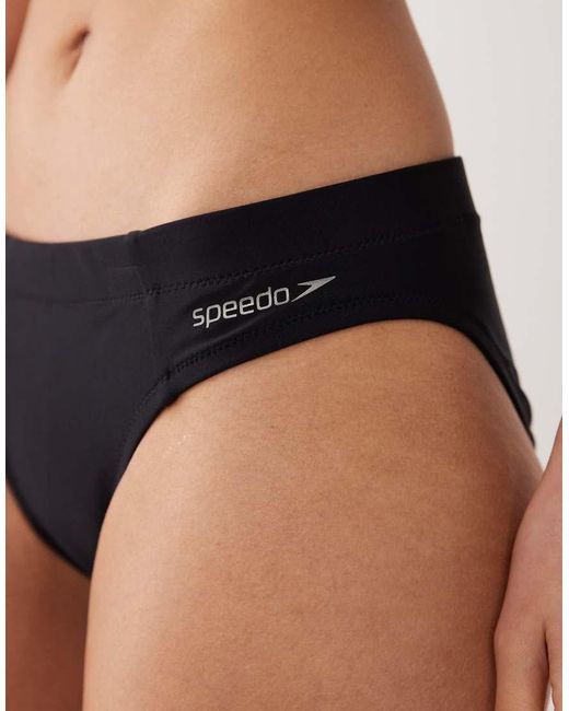 Speedo Blue Swim Bottoms Solid Classic Bikini Bottom