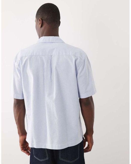 SELECTED White 100% Cotton Short Sleeve Shirt for men