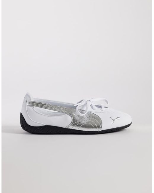 PUMA White Speedcat Ballet Nova Flats