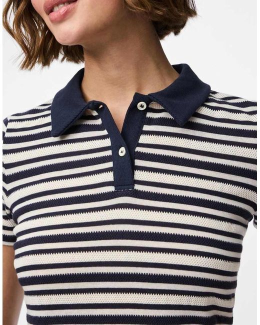 Pieces Poloshirt in het Blue