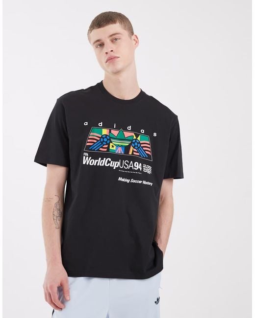 Adidas Originals Black World Cup 94 Chest Graphic for men