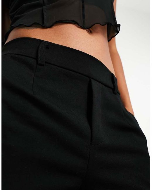 Pantalones De Vestir Negros Sin Cierres De Talle Medio De Object de color Black