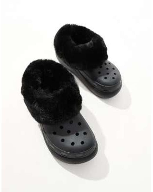 Furever crush - sabots avec doublure en fourrure CROCSTM en coloris Black