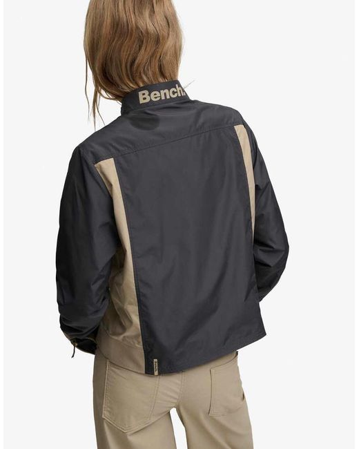 Bench x Superdry & Co Natural Racer Shell Double Zip Jacket