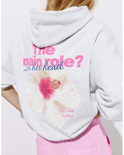 Pull&Bear White – kapuzenpullover