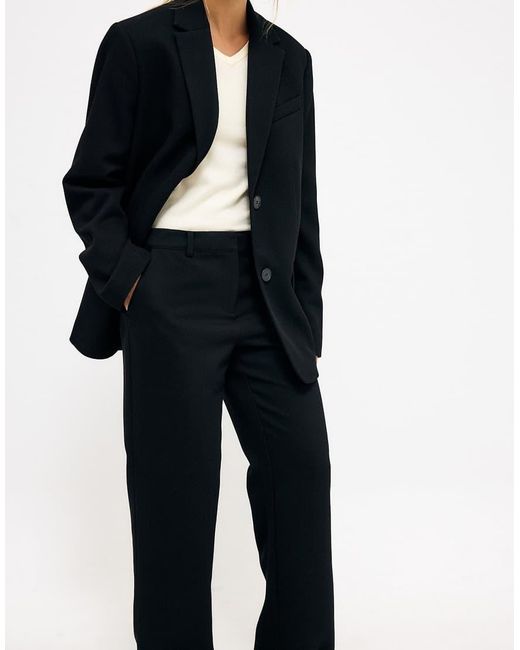 NA-KD Black Oversized Twill Blazer