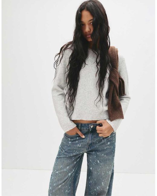 Pull&Bear Gray Soft Touch Jumper