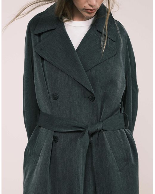 ASOS Blue Soft Tailored Trench