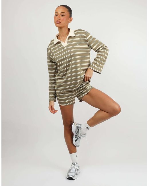 SIMMI Natural Melissa Thin Stripe Mini Shorts