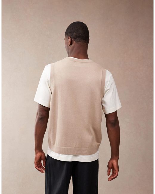 ASOS – leichtes, locker geschnittenes strick-tanktop in Pink für Herren