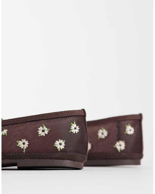ALDO White Aurabella Floral Ballet Flat