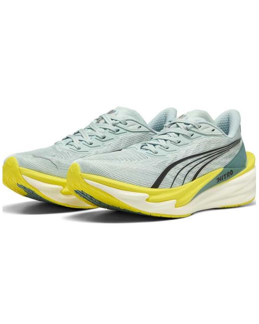 PUMA White Deviate Nitro 4 Running Trainers