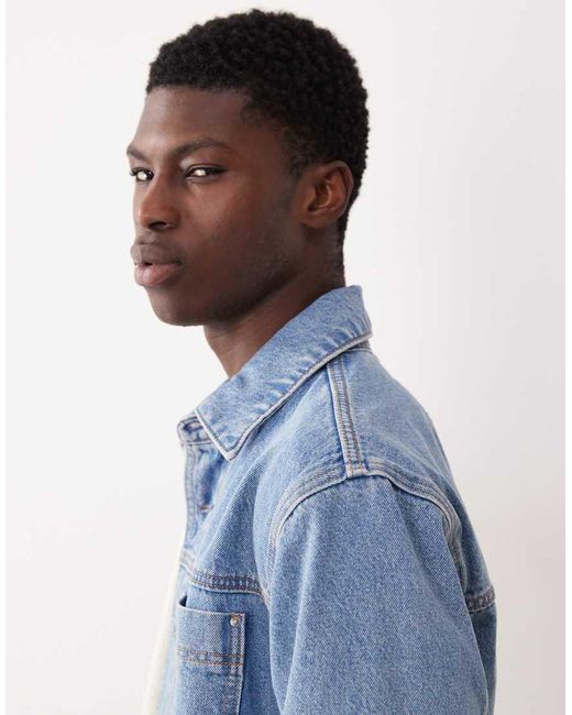 Abercrombie & Fitch Blue Denim Shacket for men