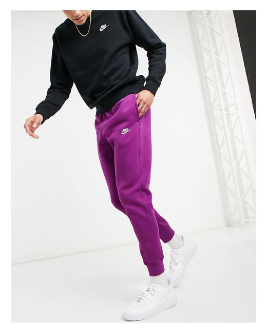 melodisk gen alias Nike Tall Club Cuffed joggers in Purple for Men | Lyst UK