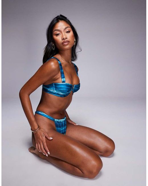South Beach Black Ruched Side Bikini Bottom