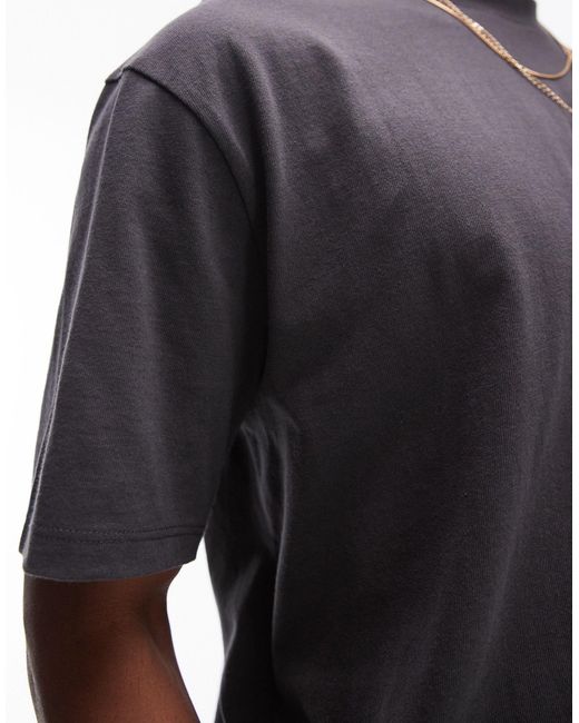 Topman Gray Oversized Fit T-shirt for men