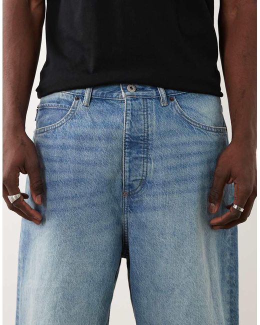 HUGO Multicolor Loose baggy Denim Shorts for men