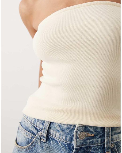 Gina Tricot Blue Super Stretch Tube Top