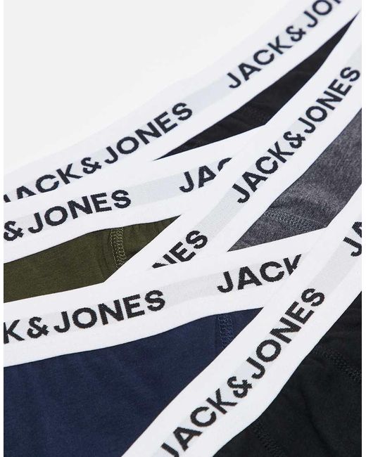 Jack & Jones Multicolor 5 Pack Logo Trunks for men