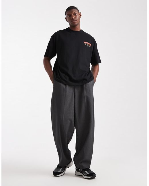 ASOS Black Oversized T-shirt With Cartoon Graphic for men