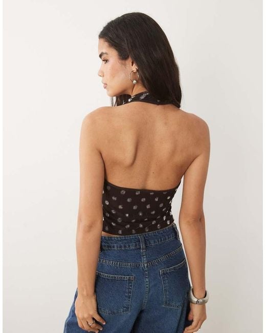 Mango Black Fiesta Embellished Cowl Neck Top Co-ord
