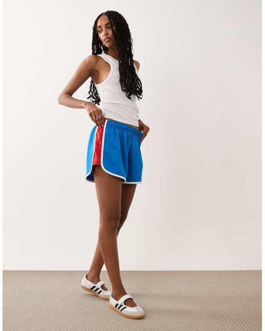 ASOS Multicolor Tricot Piping Detail Runner Short