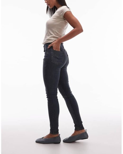 Levi's Blue 721 Skinny Jeans High Rise