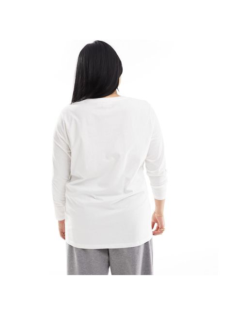 ONLY White Boxy Long Sleeve T-shirt