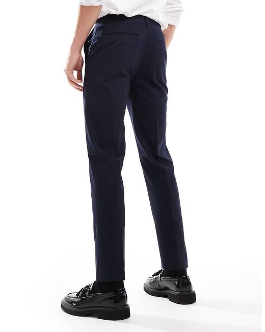 ASOS Blue Slim Smart Trouser for men