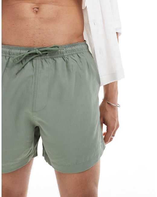 Brave Soul Green Swim Trunks for men