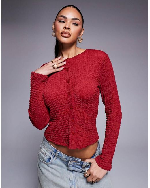 ASOS Aansluitend Vest Met Textuur in het Red