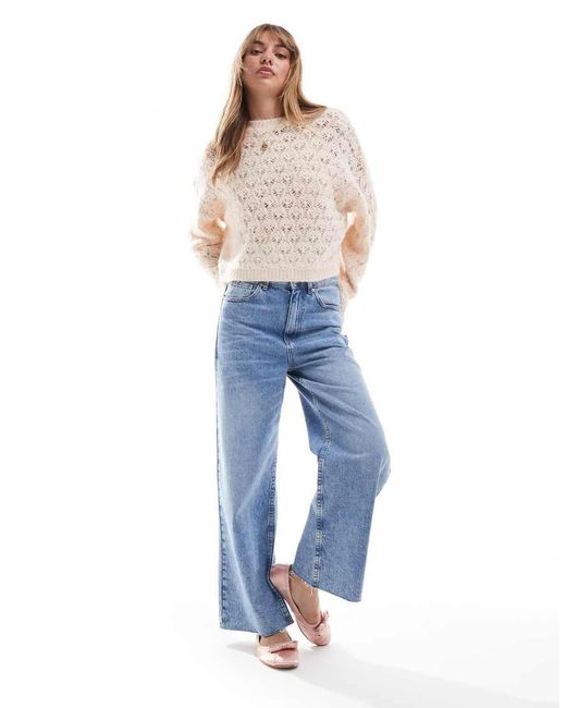 Miss Selfridge Ajourgebreide Trui in het Blue