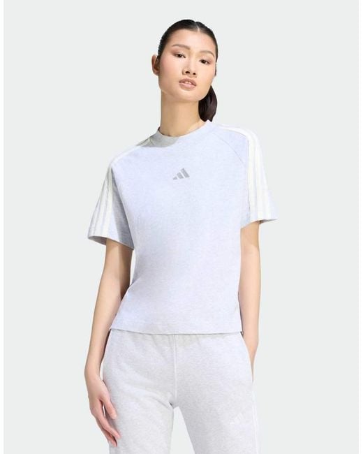 Adidas Originals White Adidas Kit 3-stripes T-shirt