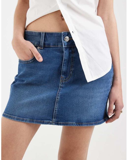 ONLY Blue Denim Mini Skirt